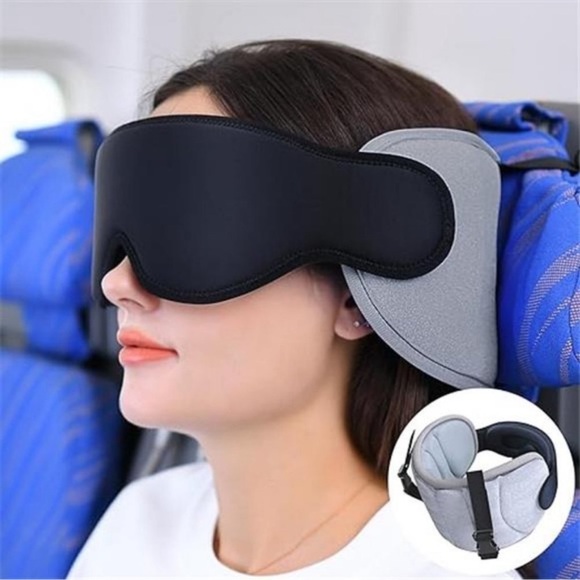 Travel Pillow for Airplanes Neck Pillow for Sleeping with Eye Mask, Long Flight - Picture 7 of 7